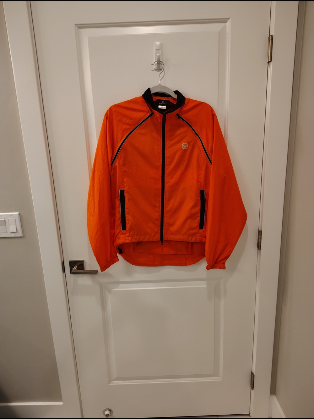 Canari Orange Cycling Windbreaker with Black Trim Small